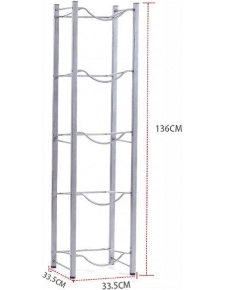 Raft Depozitare Bidoane 19 Litri - 5 Sertare